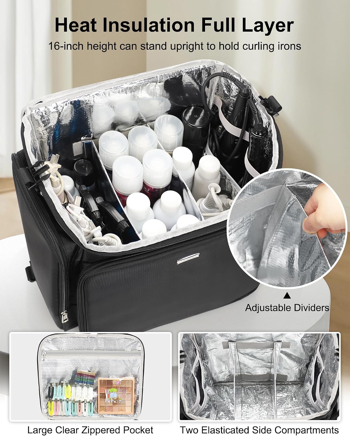Rolling Makeup Case Hair Tools - đánh giá và giá Tool Bag